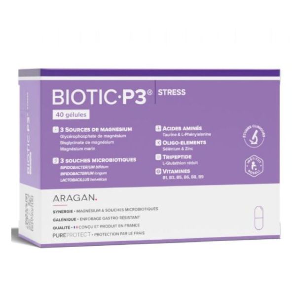 Aragan Biotic P3 Stress 40 gélules