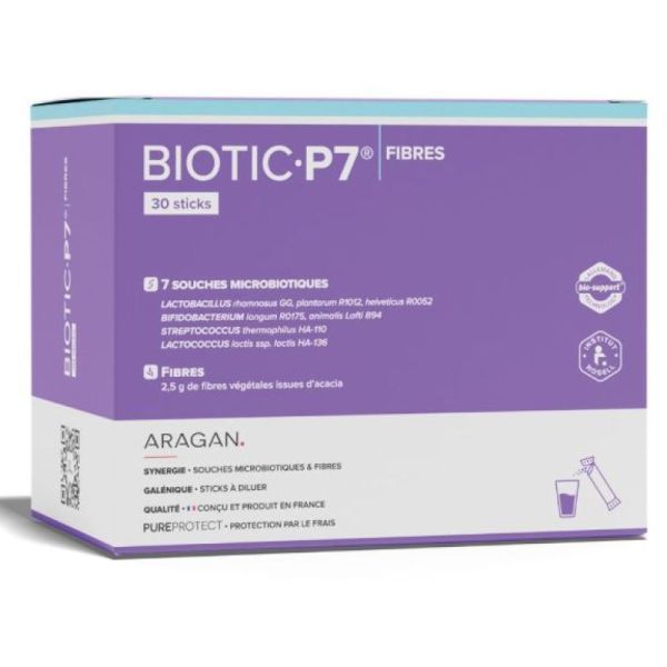 Aragan Biotic P7 Fibres 30 sticks à diluer
