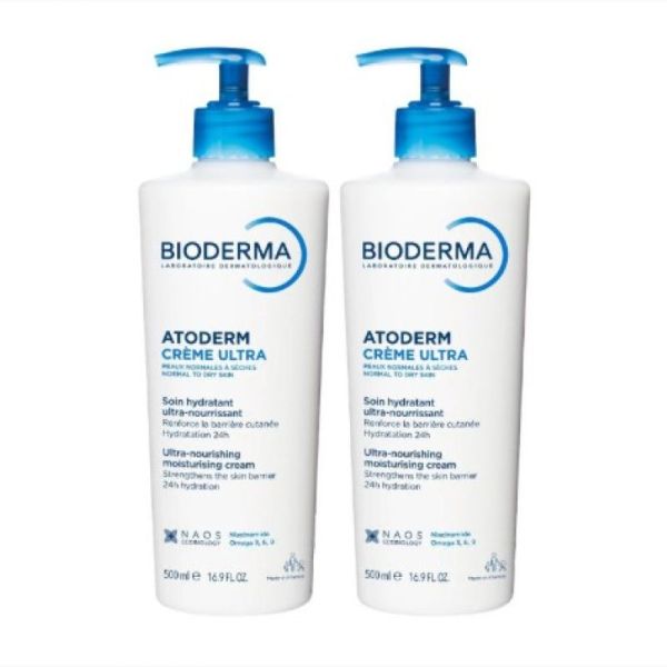 Bioderma Atoderm Crème Ultra – Lot de 2 × 500 ml