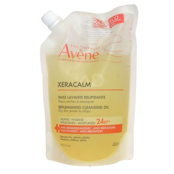 AVÈNE XeraCalm A.D Huile Lavante Relipidante Éco-Recharge – 400 ml