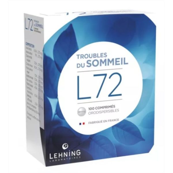 L72 troubles du sommeil 100 comprimés