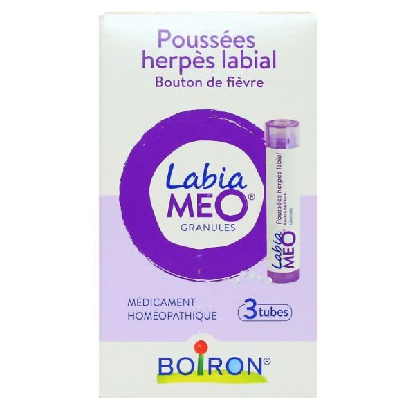 LabiaMeo poussées herpès labial 3 tubes granules 4g