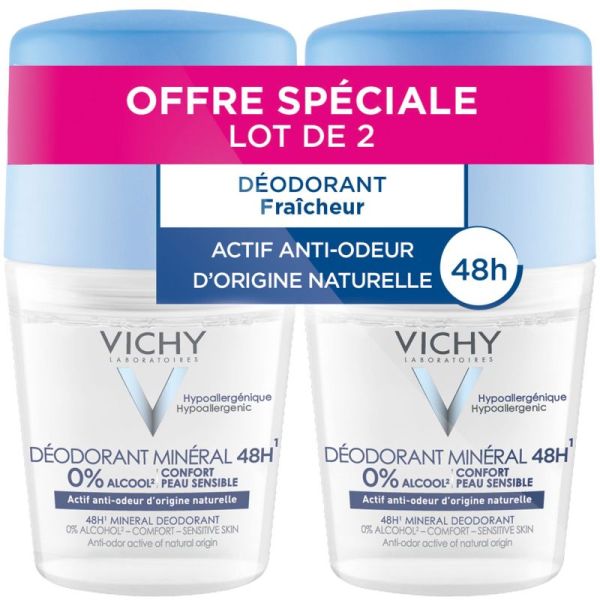 Déo minéral 48h anti-odeur 2x50ml