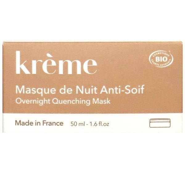 Masque nuit anti-soif visage peau sèche 50ml