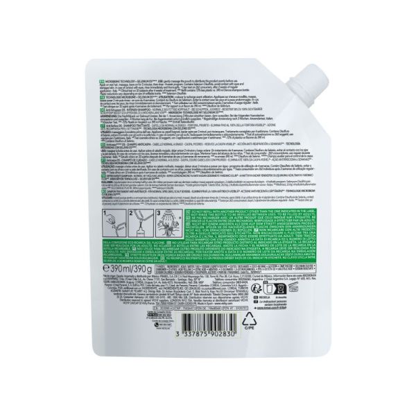 Eco-recharge shampoing traitant anti-pelliculaire DS cheveux secs 390ml
