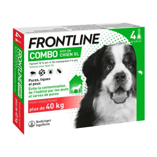 Combo chien +40kg 4 pipettes