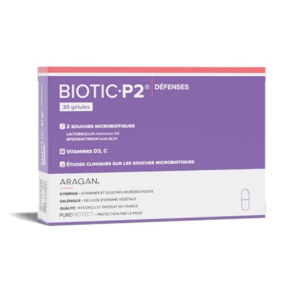 Aragan Biotic P2 Défenses DPI 30 Gélules