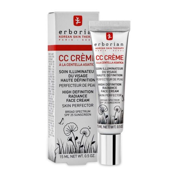 CC crème Centella asiatica soin illuminateur visage SPF25 teinte dorée 15ml