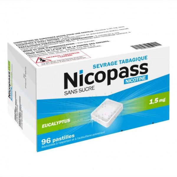 1.5mg eucalyptus sans sucre 96 pastilles à sucer